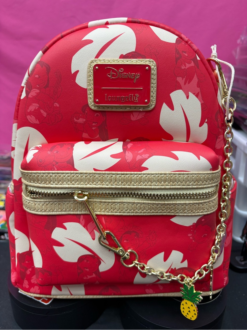Disney Loungefly Lilo & Stitch Charm Cosplay Mini Backpack
